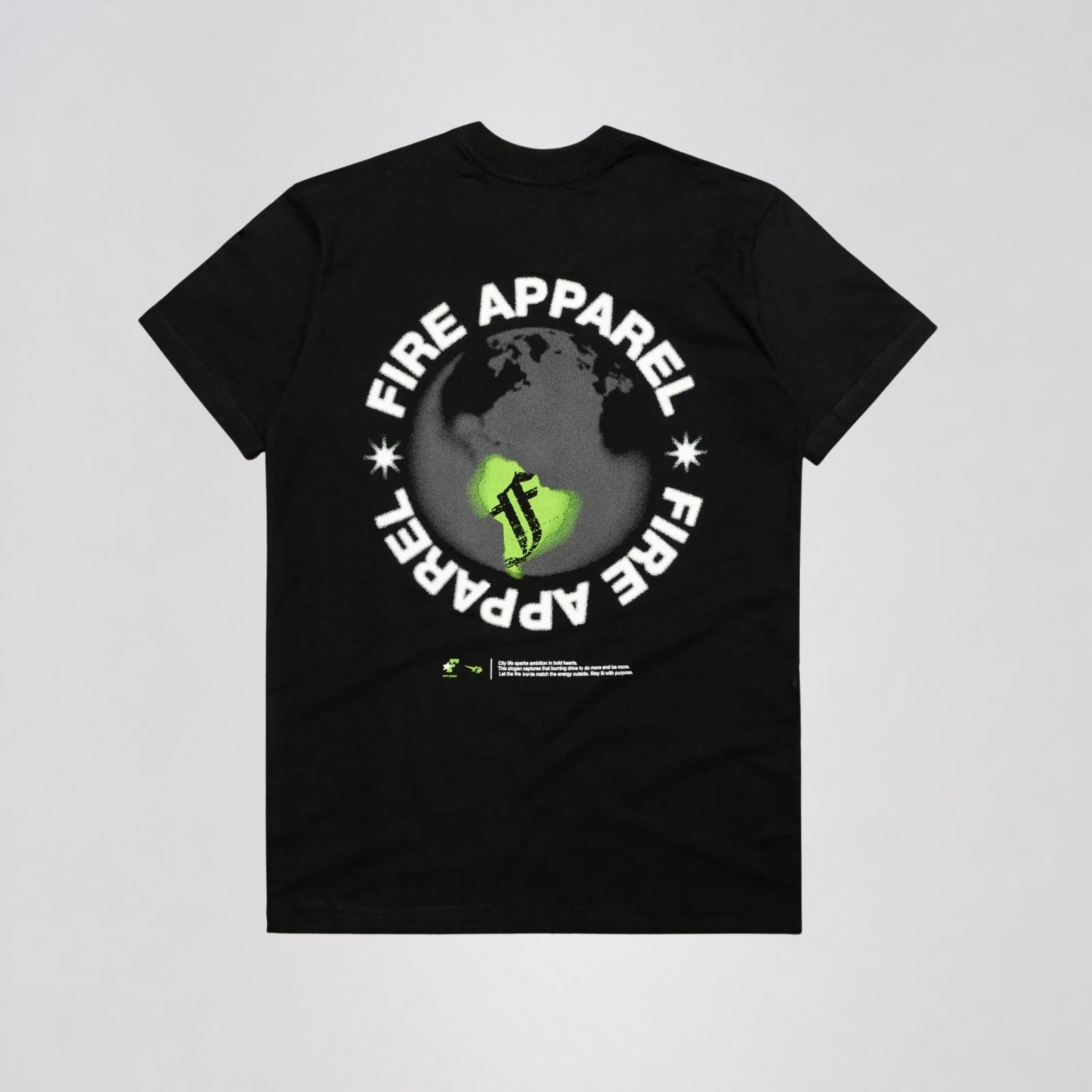 Camiseta Fire In The World Preta