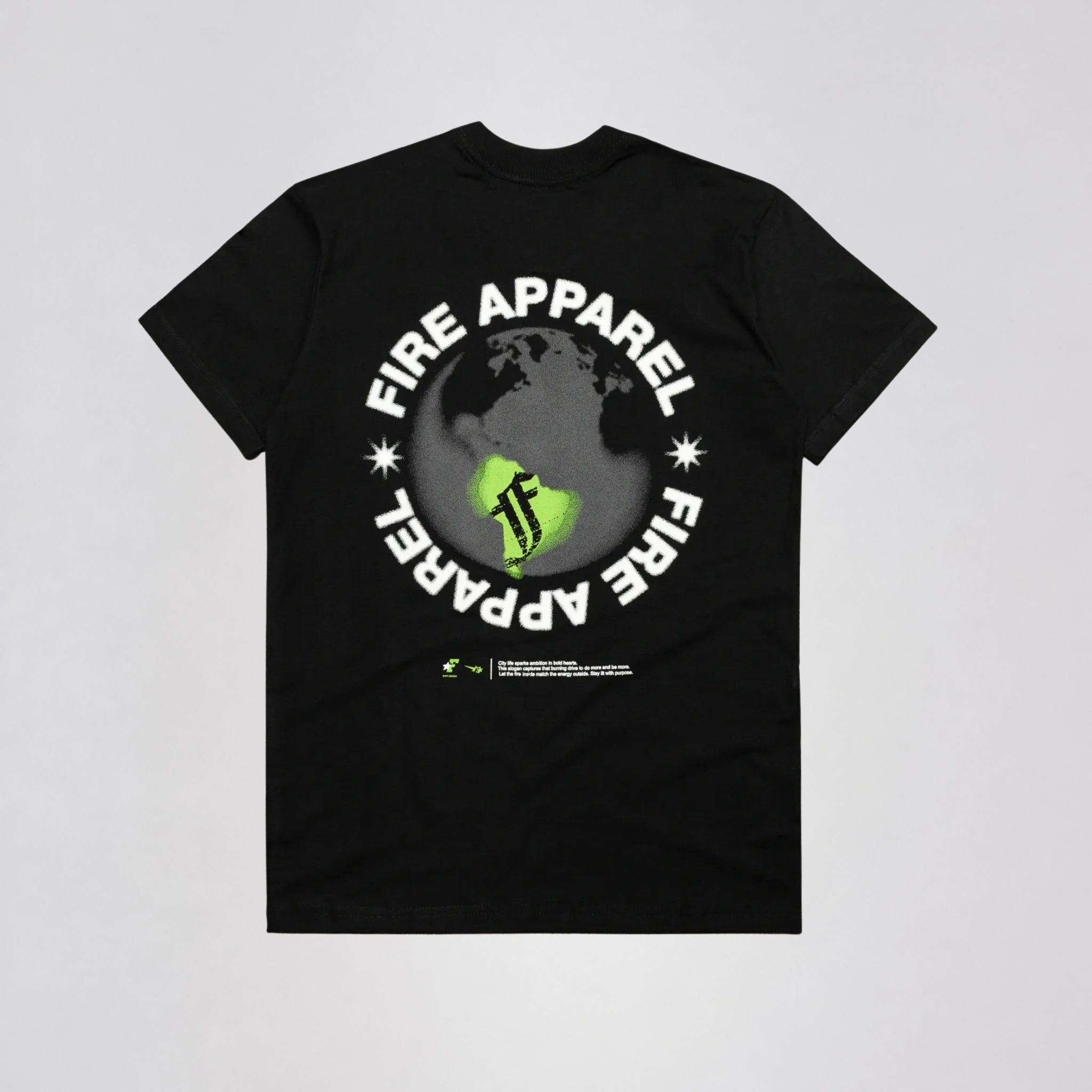 Camiseta Fire In The World Preta