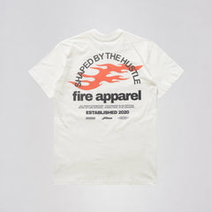 Camiseta Fire Shaped By The Hustle Off White