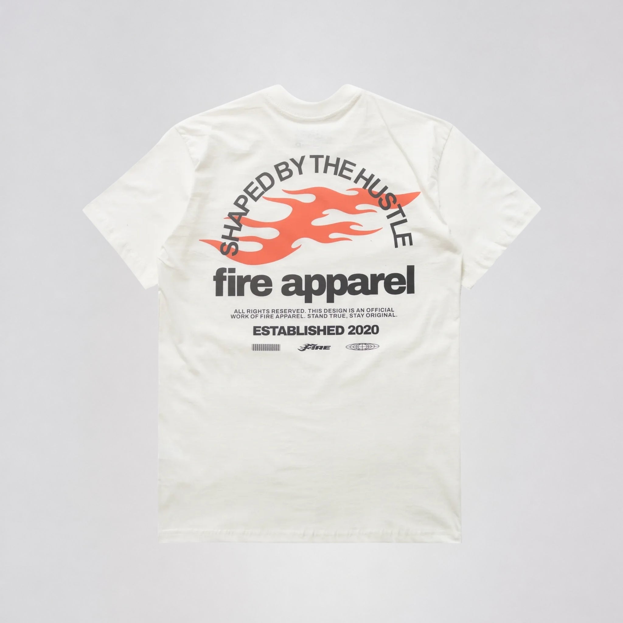 Camiseta Fire Shaped By The Hustle Off White