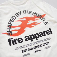 Camiseta Fire Shaped By The Hustle Off White