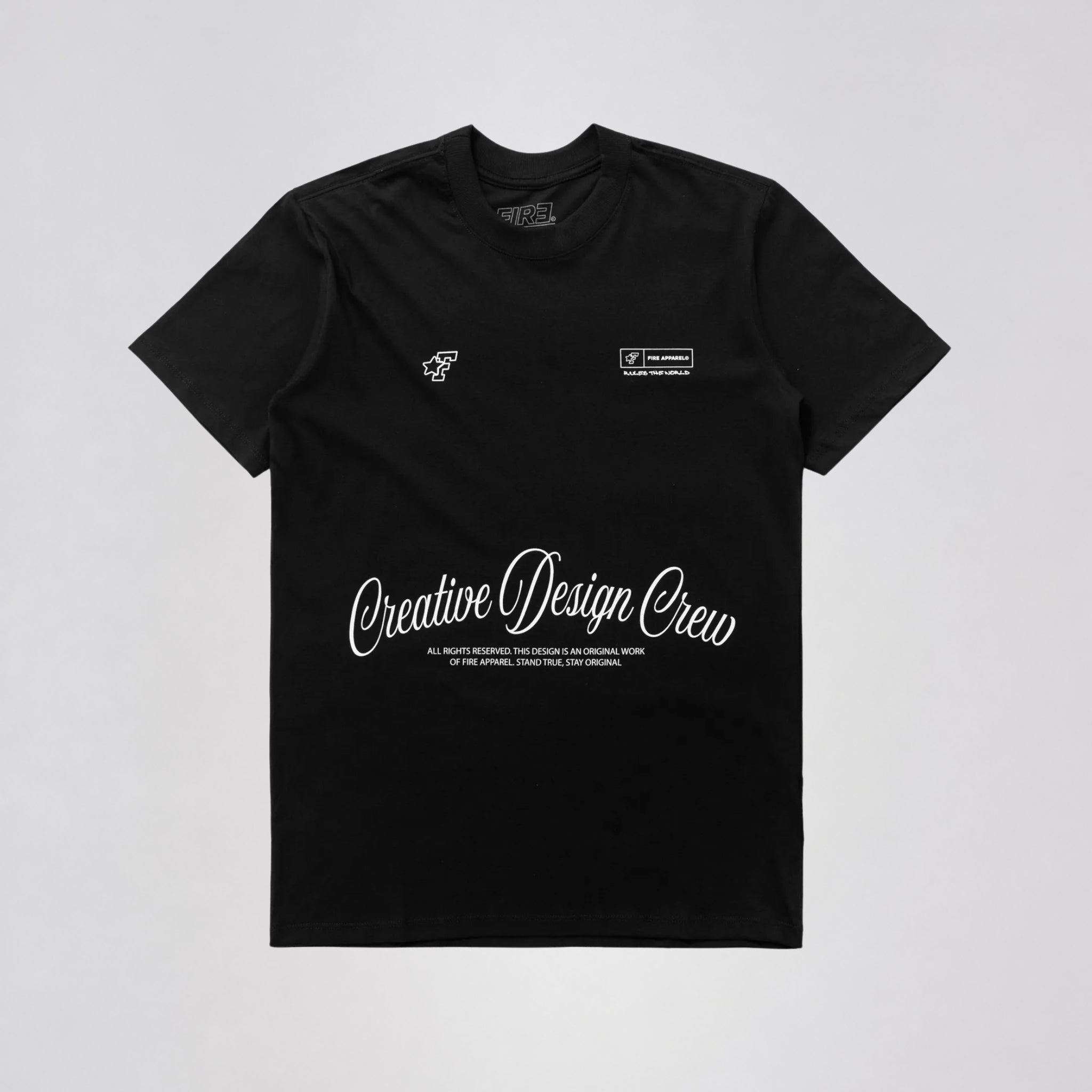 Camiseta Fire Star Creative Design Preta