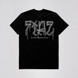 Camiseta Fire Dripped Grey Letter Preta