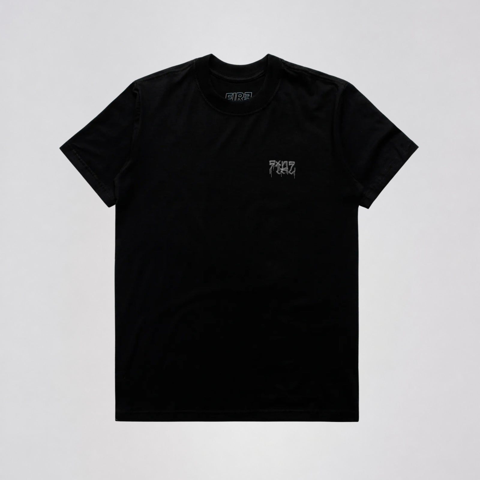 CAMISETA BÁSICA DRIPPED GREY LETTER
