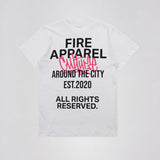 Camiseta Premium Fire Culture Pink Branca