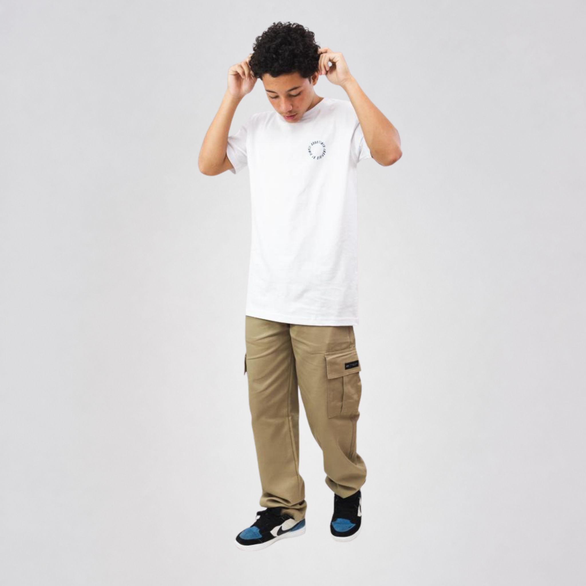CALÇA SARJA CARGO RETA PREMIUM