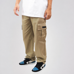 CALÇA SARJA CARGO RETA PREMIUM