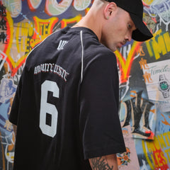 Camiseta Raglan Oversized Monte Leste Feelings 6 Preta