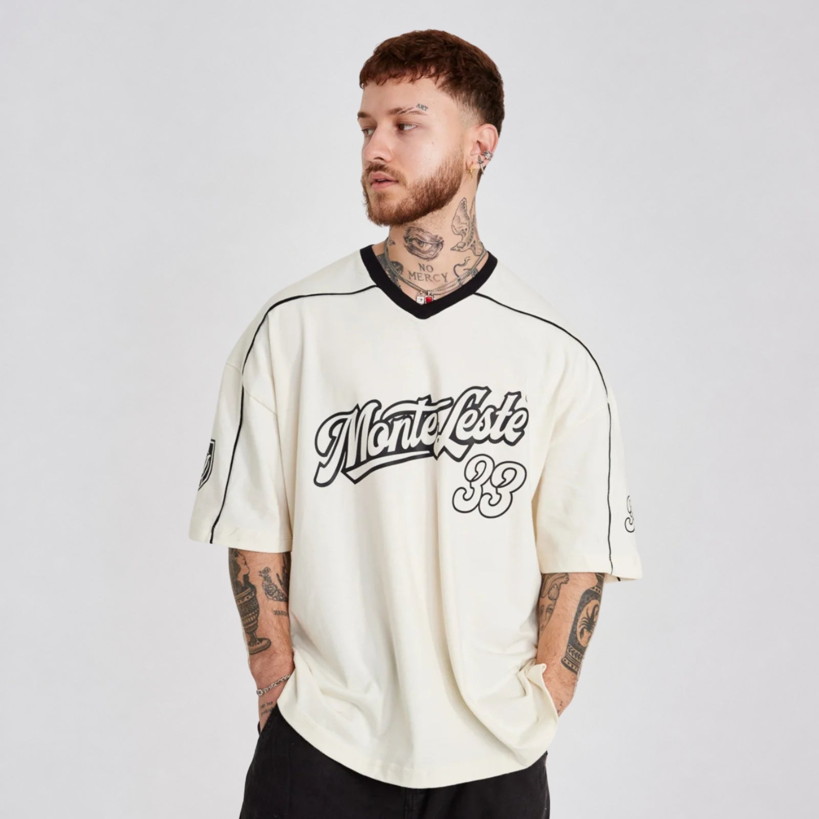 Camiseta Jersey Oversized Monte Leste 33 Off White