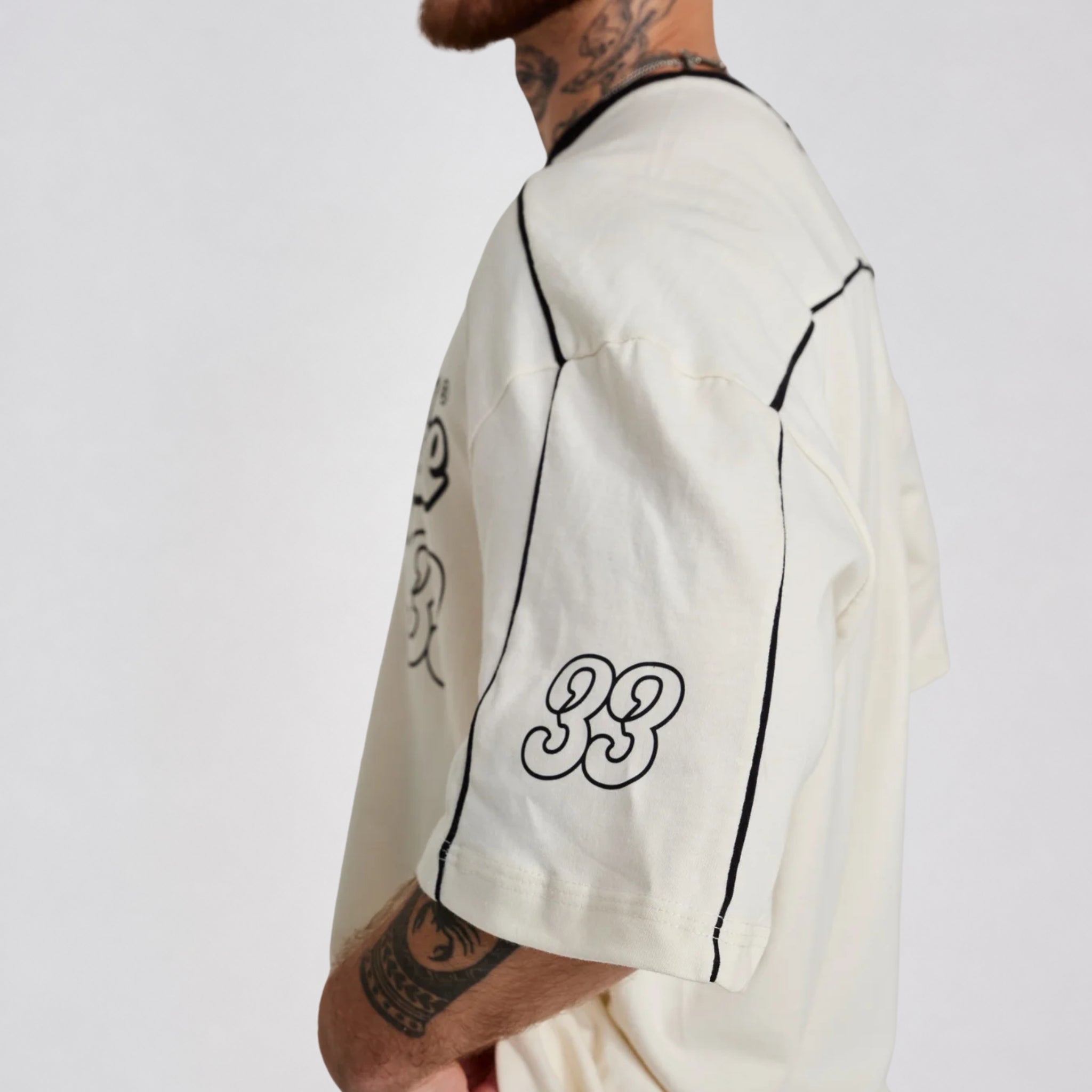 Camiseta Jersey Oversized Monte Leste 33 Off White