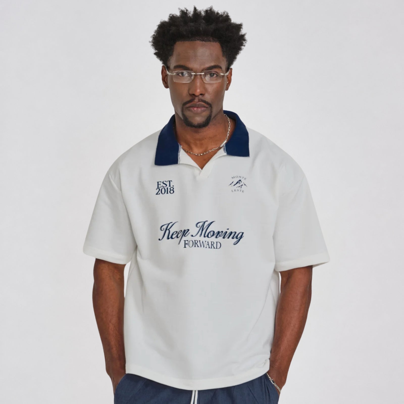 Camiseta Polo Oversized Monte Leste Moving Off White