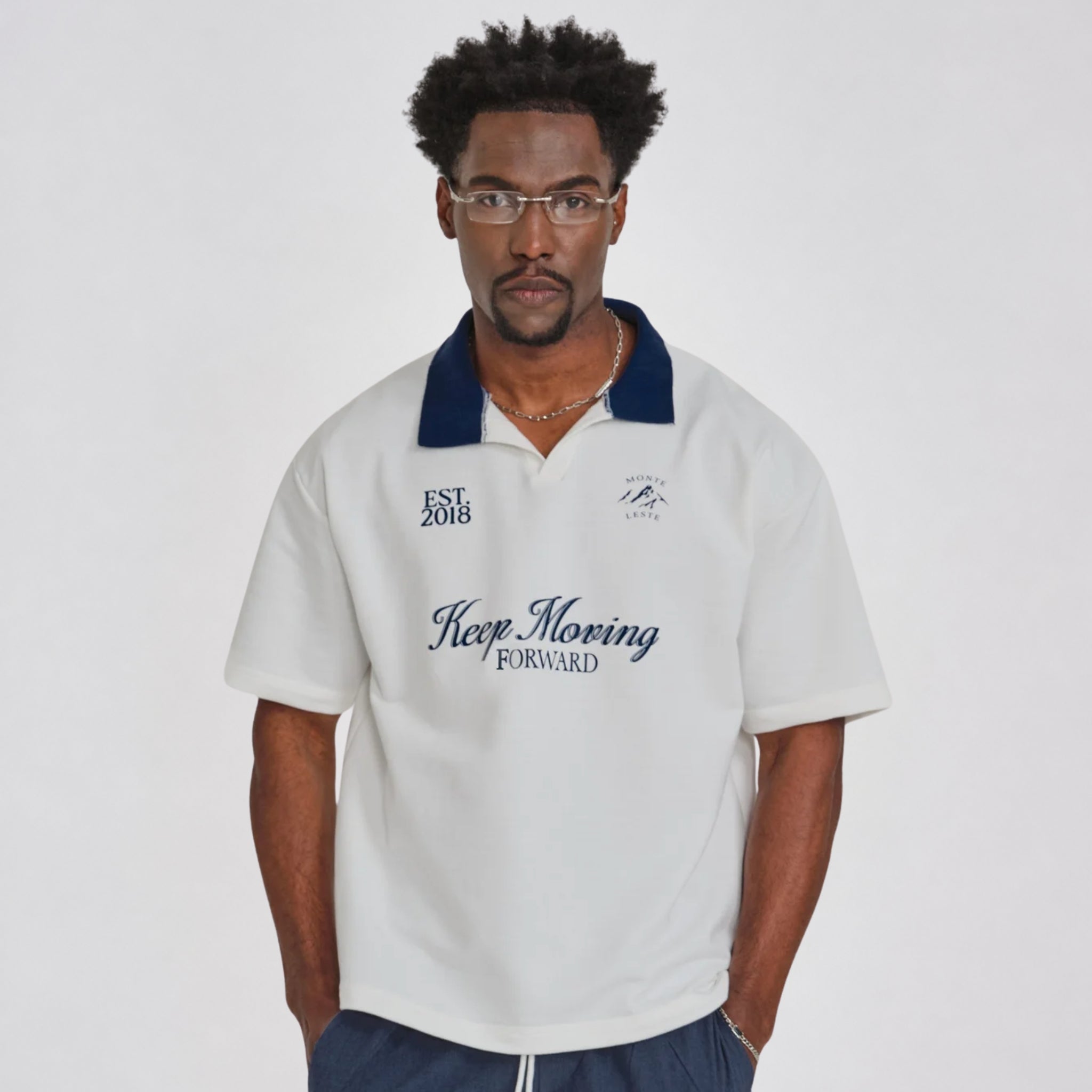 Camiseta Polo Oversized Monte Leste Moving Off White
