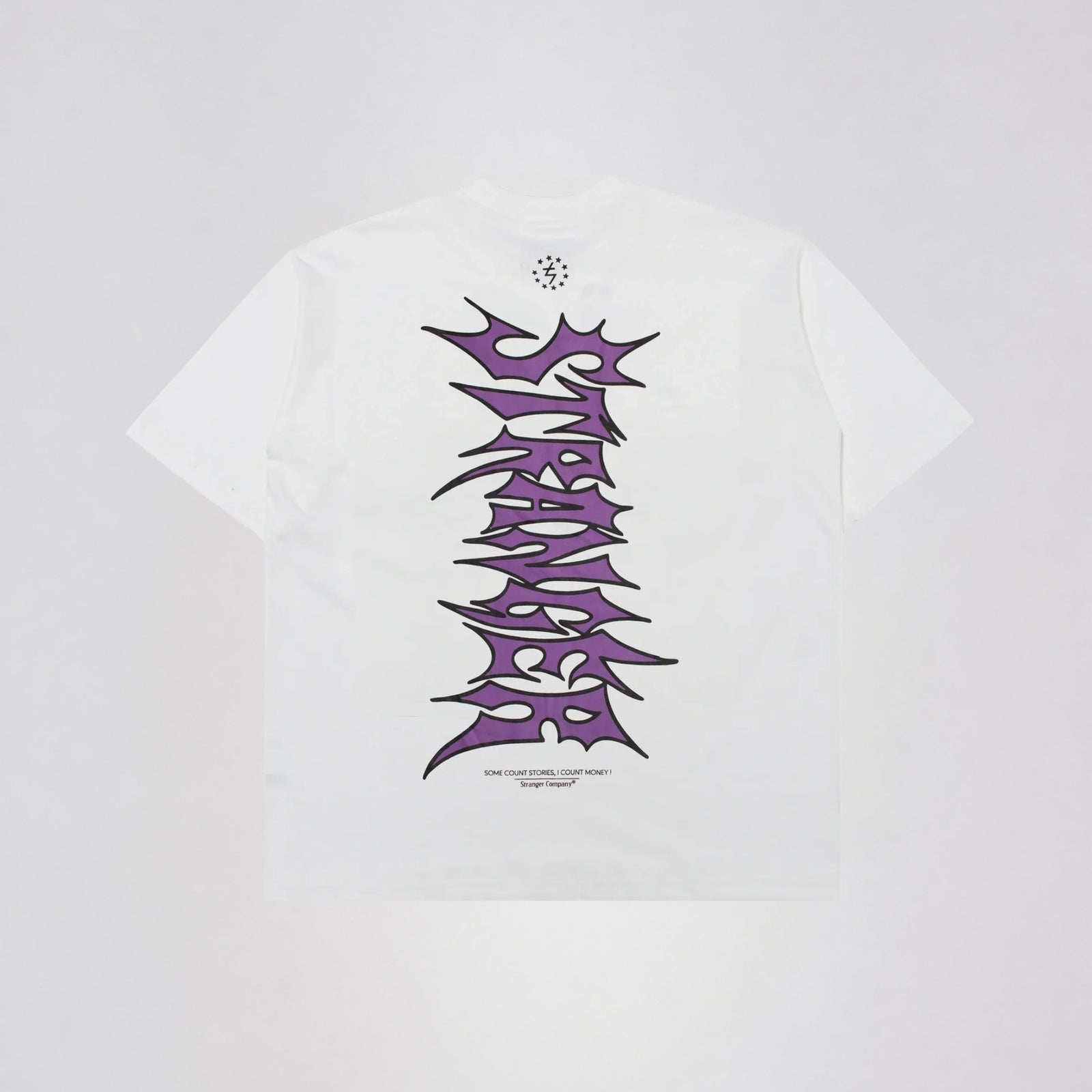 Camiseta Stranger Oversized Vertical Spikes Branca