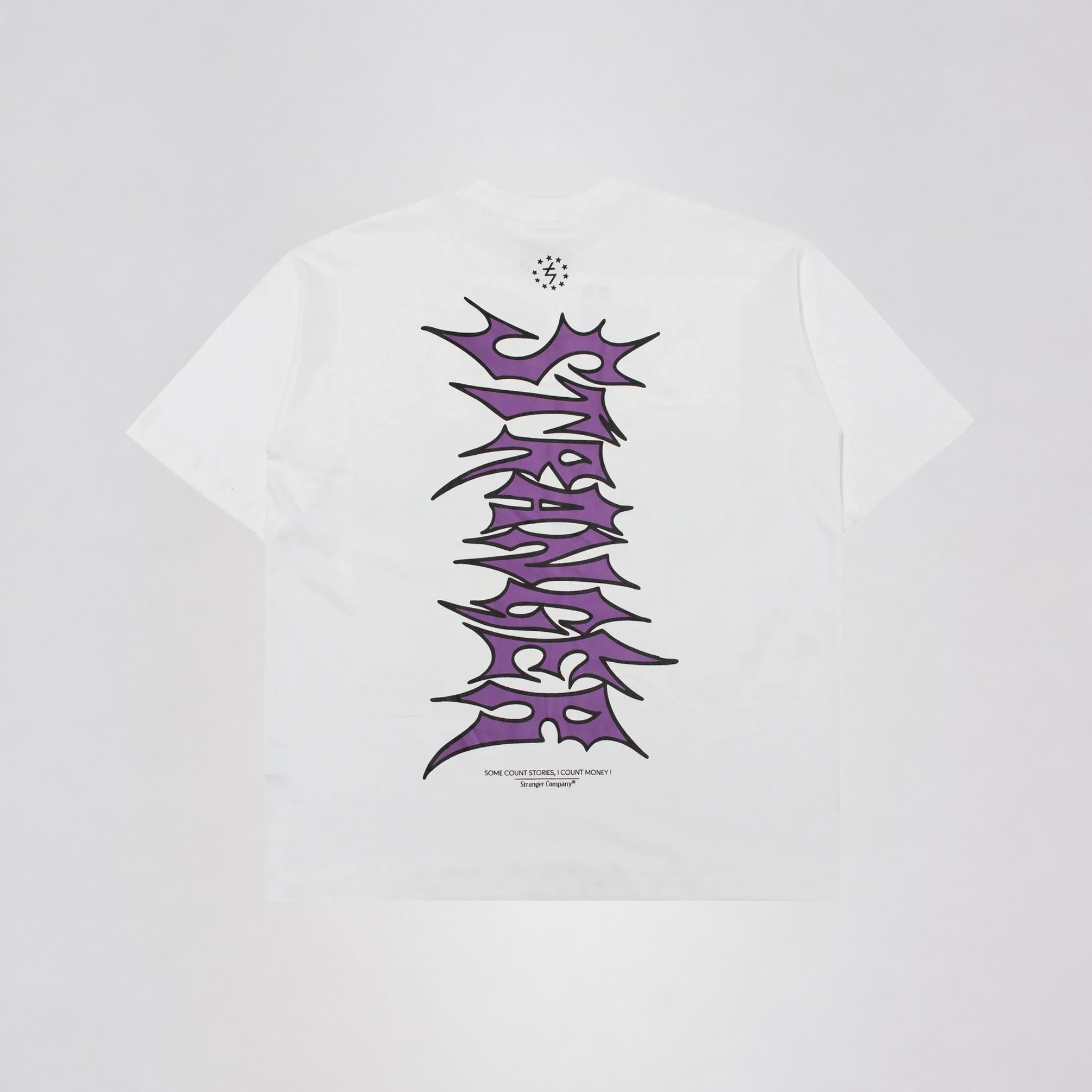 Camiseta Stranger Oversized Vertical Spikes Branca
