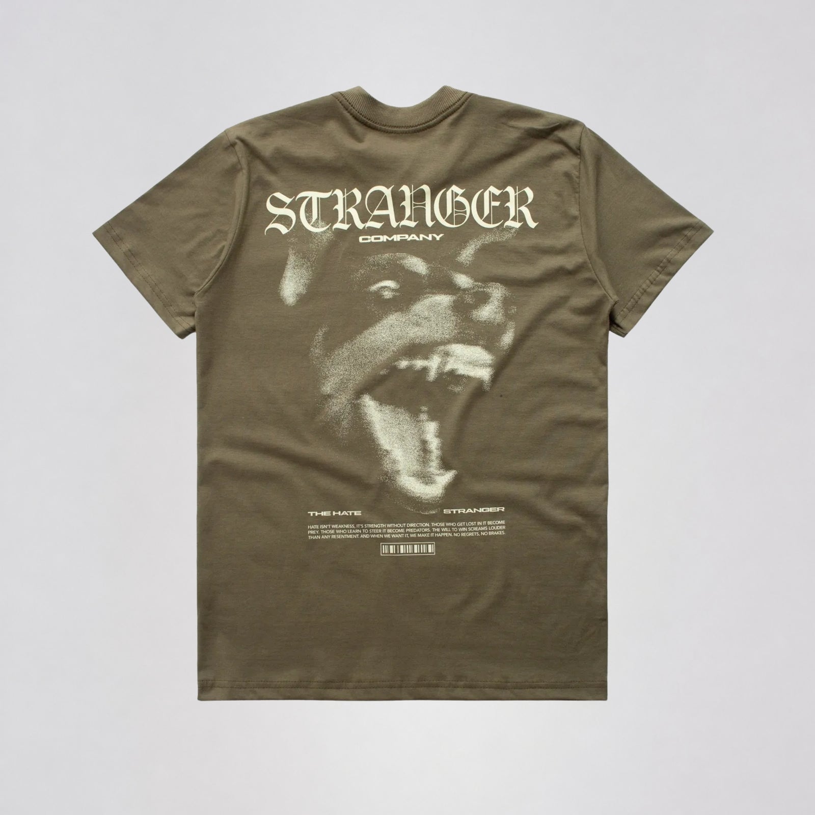 Camiseta Stranger Angry Dog Verde Oliva