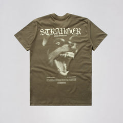 Camiseta Stranger Angry Dog Verde Oliva