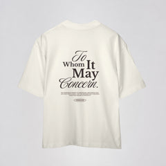 Camiseta Oversized Premium TO WHOM IT MAY CONCERN da URBRAND